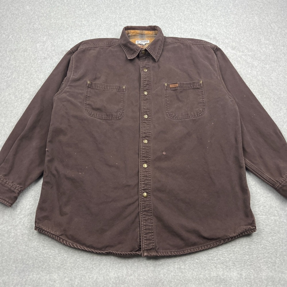 Carhartt Chore Jacket Men's XL Canvas Barn Coat Workwear Utility Flannel S296DKB